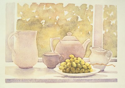 Still Life with Grapes by Lillian Delevoryas